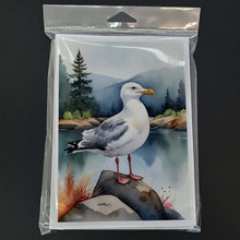 Load image into Gallery viewer, Herring Gull Bird Greeting Cards Pack of 8