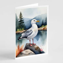 Load image into Gallery viewer, Herring Gull Bird Greeting Cards Pack of 8
