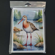 Load image into Gallery viewer, Hudsonian Godwit Bird Greeting Cards Pack of 8