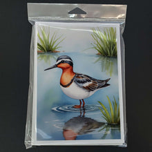 Load image into Gallery viewer, Red-necked Phalarope Bird Greeting Cards Pack of 8