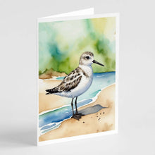 Load image into Gallery viewer, Sanderling Bird Greeting Cards Pack of 8