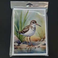 Load image into Gallery viewer, Spotted Sandpiper Bird Greeting Cards Pack of 8