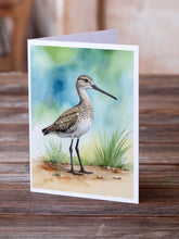 Load image into Gallery viewer, Western Willet Bird Greeting Cards Pack of 8