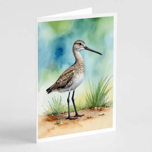 Load image into Gallery viewer, Western Willet Bird Greeting Cards Pack of 8