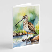 Load image into Gallery viewer, Whimbrel Bird Greeting Cards Pack of 8