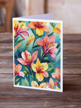 Load image into Gallery viewer, Alstroemerias Flowers Greeting Cards Pack of 8