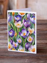 Load image into Gallery viewer, Crocus Flowers Greeting Cards Pack of 8