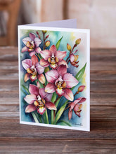 Load image into Gallery viewer, Cymbidium Orchids Greeting Cards Pack of 8