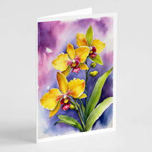 Load image into Gallery viewer, Oncidium Orchids Greeting Cards Pack of 8