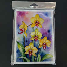Load image into Gallery viewer, Paphiopedilum Orchids Greeting Cards Pack of 8