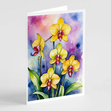 Load image into Gallery viewer, Paphiopedilum Orchids Greeting Cards Pack of 8