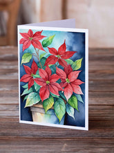 Load image into Gallery viewer, Poinsettias Greeting Cards Pack of 8