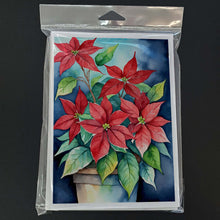 Load image into Gallery viewer, Poinsettias Greeting Cards Pack of 8