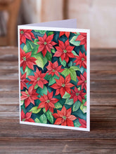 Load image into Gallery viewer, Poinsettias Greeting Cards Pack of 8