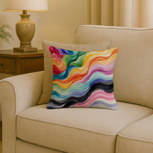 Load image into Gallery viewer, Progress Pride Waves of Unity Throw Pillow