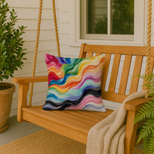 Load image into Gallery viewer, Progress Pride Waves of Unity Throw Pillow