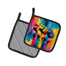 Load image into Gallery viewer, Gay Rights are Human Rights Pair of Pot Holders