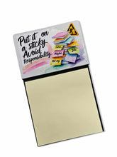 Load image into Gallery viewer, Put It On a Sticky Avoid Responsibility Funny Sticky Note Holder