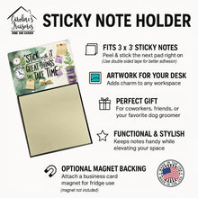 Load image into Gallery viewer, Stick With It Great Things Take Time Funny Sticky Note Holder