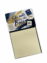 Load image into Gallery viewer, Take Note You’re the Boss Funny Sticky Note Holder