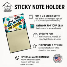 Load image into Gallery viewer, HIPAA who Sticky Note Holder – Funny Nursing Desk Accessory, Made in USA
