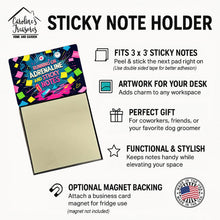 Load image into Gallery viewer, Running on adrenaline Sticky Note Holder – Funny Nursing Desk Accessory, Made in USA