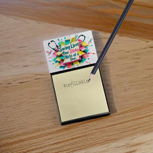 Load image into Gallery viewer, Saving lives Sticky Note Holder – Funny Nursing Desk Accessory, Made in USA