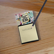 Load image into Gallery viewer, Expire faster than my will to chart Sticky Note Holder – Funny Nursing Desk Accessory, Made in USA