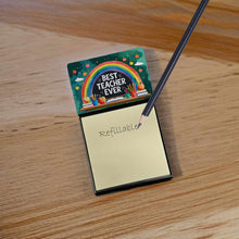 Load image into Gallery viewer, Best Teacher Ever Funny Sticky Note Holder for Teacher's Gift