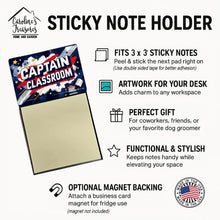 Load image into Gallery viewer, Captain Classroom Funny Sticky Note Holder for Teacher's Gift