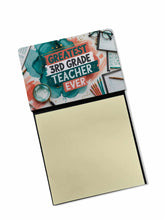 Load image into Gallery viewer, Greatest 3rd Grade Teacher Ever Funny Sticky Note Holder for Teacher's Gift