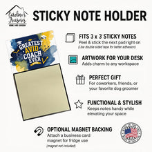 Load image into Gallery viewer, Greatest AVID Coach Ever Funny Sticky Note Holder for Teacher's Gift