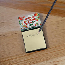 Load image into Gallery viewer, Greatest Cafeteria Worker Ever Funny Sticky Note Holder for Teacher's Gift