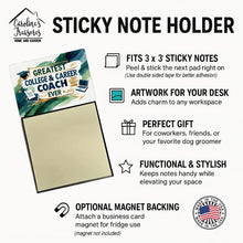 Load image into Gallery viewer, Greatest College Coach Ever Funny Sticky Note Holder for Teacher's Gift