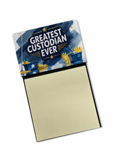 Load image into Gallery viewer, Greatest Custodian Ever Funny Sticky Note Holder for Teacher's Gift