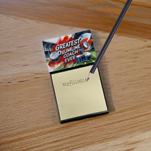 Load image into Gallery viewer, Greatest Drumline Coach Ever Funny Sticky Note Holder for Teacher's Gift