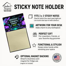 Load image into Gallery viewer, Greatest Esports Coach Ever Funny Sticky Note Holder for Teacher's Gift