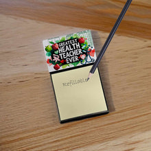 Load image into Gallery viewer, Greatest Health Teacher Ever Funny Sticky Note Holder for Teacher's Gift