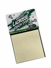 Load image into Gallery viewer, Greatest Lacrosse Coach Ever Funny Sticky Note Holder for Teacher's Gift