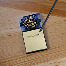 Load image into Gallery viewer, Greatest Music Teacher Ever Funny Sticky Note Holder for Teacher's Gift