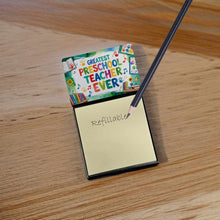 Load image into Gallery viewer, Greatest Preschool Teacher Ever Funny Sticky Note Holder for Teacher's Gift