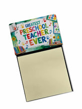 Load image into Gallery viewer, Greatest Preschool Teacher Ever Funny Sticky Note Holder for Teacher's Gift