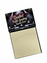 Load image into Gallery viewer, Greatest Public Speaking Teacher Ever Funny Sticky Note Holder for Teacher's Gift