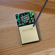 Load image into Gallery viewer, Greatest Science Teacher Ever Funny Sticky Note Holder for Teacher's Gift