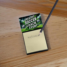 Load image into Gallery viewer, Greatest Soccer Coach Ever Funny Sticky Note Holder for Teacher's Gift