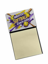 Load image into Gallery viewer, Greatest Softball Coach Ever Funny Sticky Note Holder for Teacher's Gift