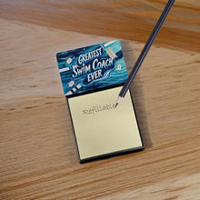 Load image into Gallery viewer, Greatest Swim Coach Ever Funny Sticky Note Holder for Teacher's Gift