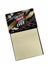 Load image into Gallery viewer, Greatest Track Coach Ever Funny Sticky Note Holder for Teacher's Gift