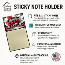 Load image into Gallery viewer, Greatest Weightlifting Coach Ever Funny Sticky Note Holder for Teacher's Gift
