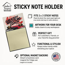 Load image into Gallery viewer, Greatest Wrestling Coach Ever Funny Sticky Note Holder for Teacher's Gift